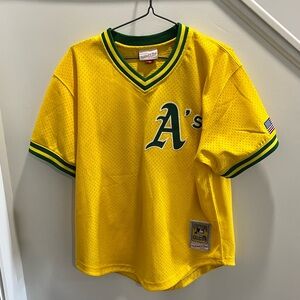 Men’s Mitchell& Ness Cooperstown Classic Jose Canseco practice Jersey